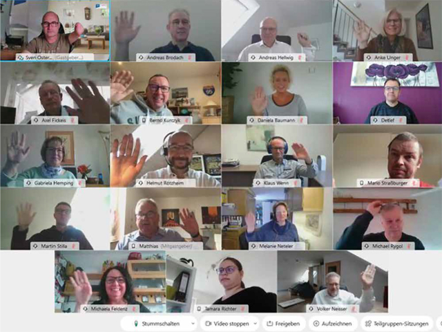 VdB Bundeshauptvorstand in einer Videokonferenz